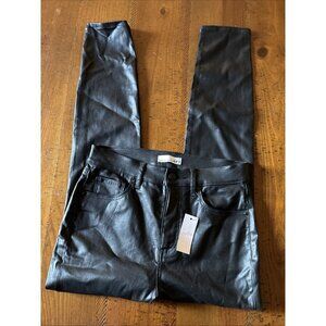 Loft Black Shiny Pants Size 27/4 The Skinny NWT